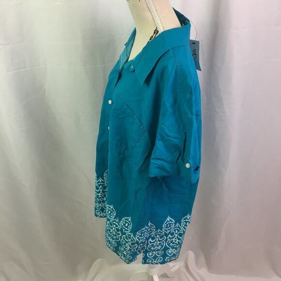East 5th Button Down Short Sleeve Shirt Luella Border PXL - Picture 10 of 15